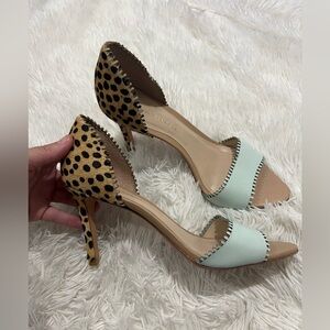 Loeffler Randall Leopard Print Pony Hair D’Orsay Heels - Size 9.5